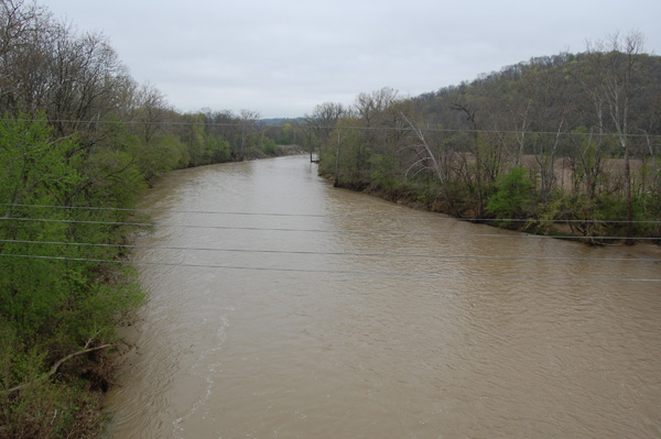Swollen Whitewater River Brookville, IN 04/2011
