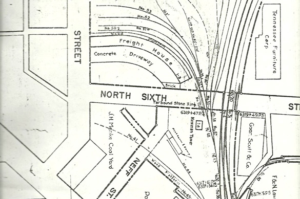 Track map of The Newman Interlocking and freight station