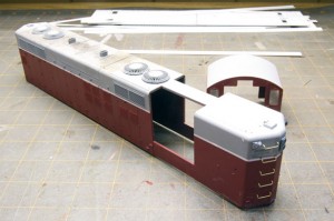 Quarter-inch scale GP9 shell from Red Caboose
