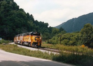 Chessie System Geeps in the New River Gorge, 1985